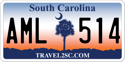 SC license plate AML514