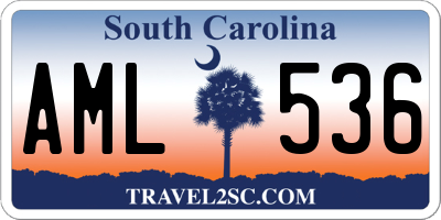 SC license plate AML536