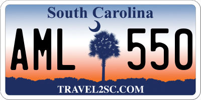 SC license plate AML550