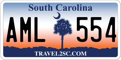 SC license plate AML554