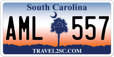 SC license plate AML557