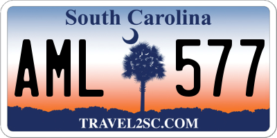 SC license plate AML577