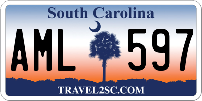 SC license plate AML597