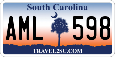 SC license plate AML598