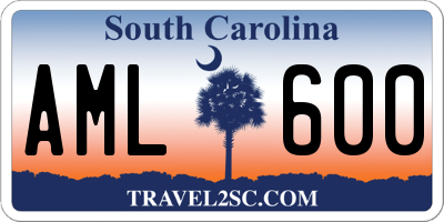 SC license plate AML600