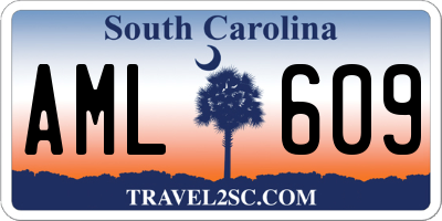 SC license plate AML609