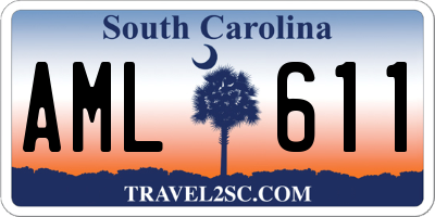 SC license plate AML611
