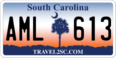 SC license plate AML613