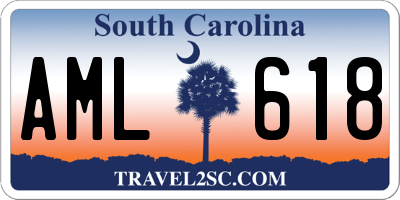 SC license plate AML618