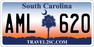 SC license plate AML620