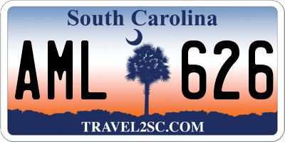 SC license plate AML626