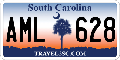 SC license plate AML628