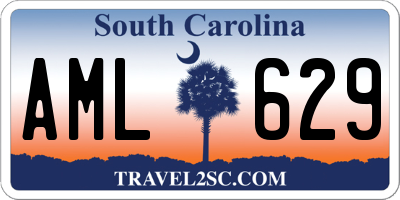 SC license plate AML629