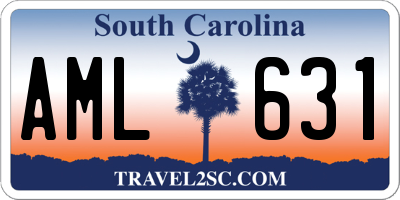 SC license plate AML631