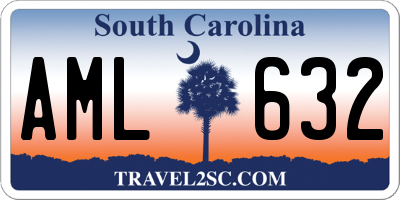 SC license plate AML632