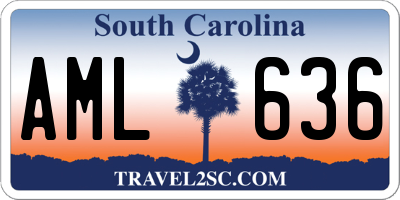 SC license plate AML636