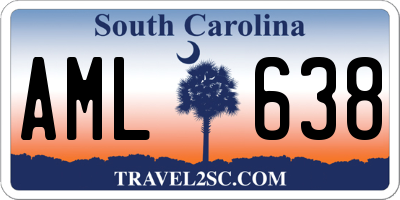 SC license plate AML638