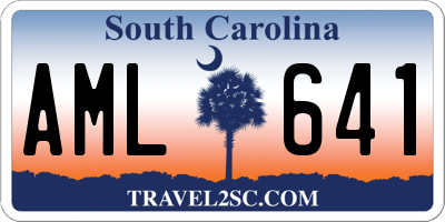 SC license plate AML641