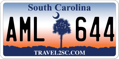 SC license plate AML644