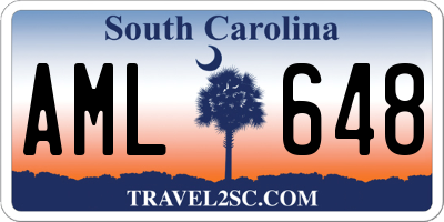 SC license plate AML648