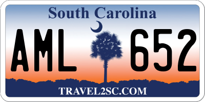 SC license plate AML652