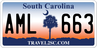 SC license plate AML663