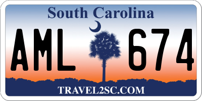SC license plate AML674