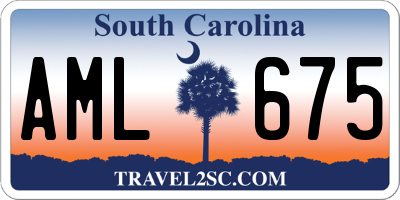 SC license plate AML675