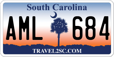SC license plate AML684