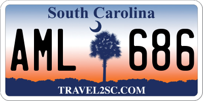 SC license plate AML686
