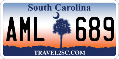 SC license plate AML689