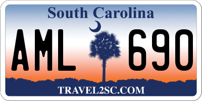 SC license plate AML690