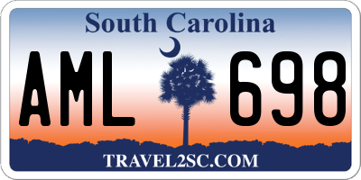 SC license plate AML698