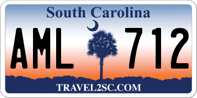 SC license plate AML712