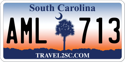 SC license plate AML713