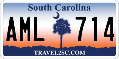 SC license plate AML714