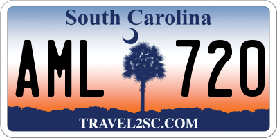 SC license plate AML720