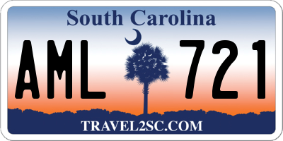 SC license plate AML721