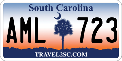 SC license plate AML723