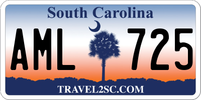 SC license plate AML725