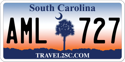SC license plate AML727
