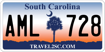 SC license plate AML728