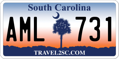 SC license plate AML731