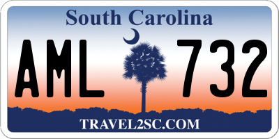 SC license plate AML732