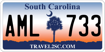 SC license plate AML733