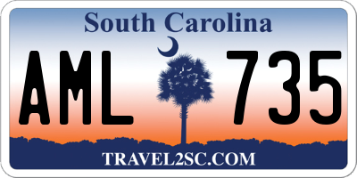 SC license plate AML735