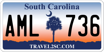 SC license plate AML736