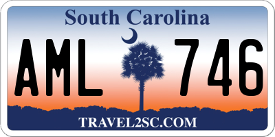 SC license plate AML746