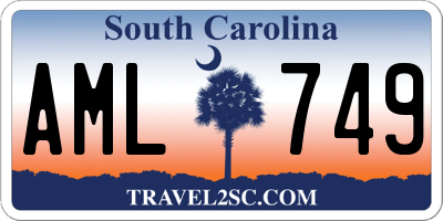 SC license plate AML749