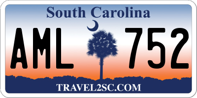 SC license plate AML752